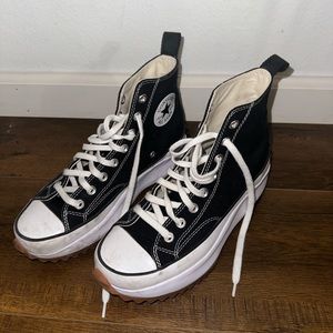 Black platform converse
